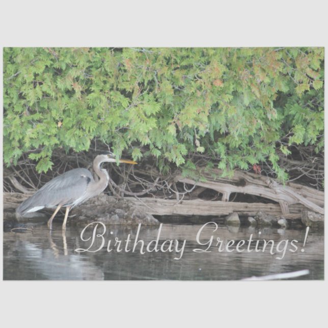 Heron Tissue Paper Seidenpapier (Vorderseite)