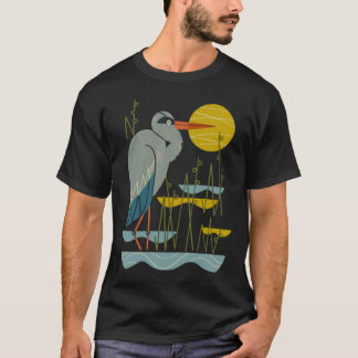 Heron unter Reeds T-Shirt