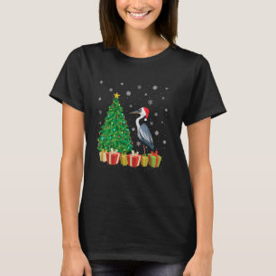 Heron Xmas Tree Lighting Weihnachtsmannmütze Weihn T-Shirt
