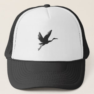 Heronfliegende Silhouette - Hintergrundfarbe ausw Truckerkappe
