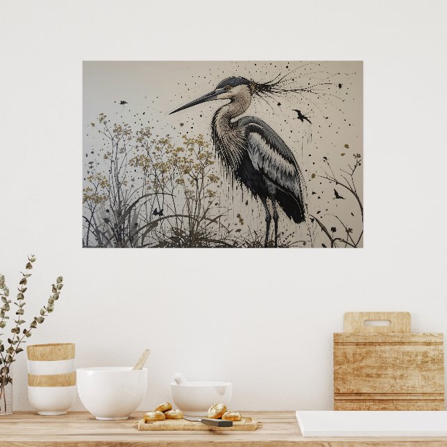 Herons Elegance Poster (Küche)