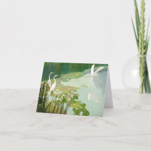 Herons im Sommer von Newell Convers Wyeth Dankeskarte