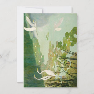 Herons im Sommer von Newell Convers Wyeth Mitteilungskarte