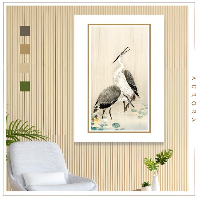 Herons, Ohara Koson (1877-1945) Poster (Von Creator hochgeladen)
