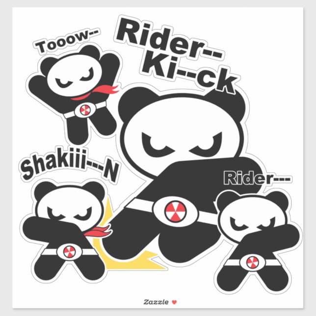 Heropandär Aufkleber (Blatt)