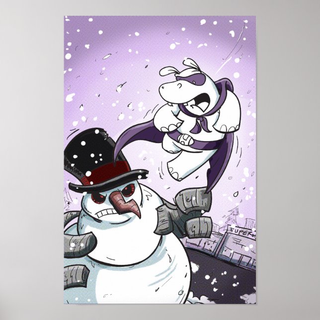 Heropotamus Vs Snowman Poster (Vorne)