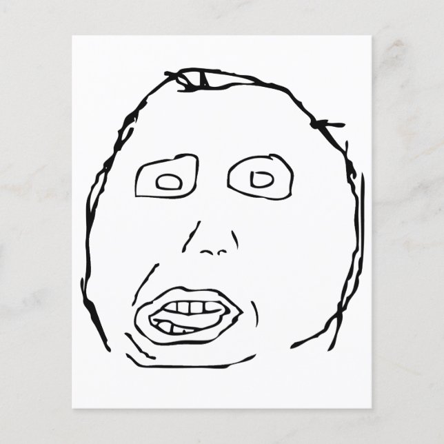 Herp Derp Idiot Rage Face Meme Flyer (Vorne)