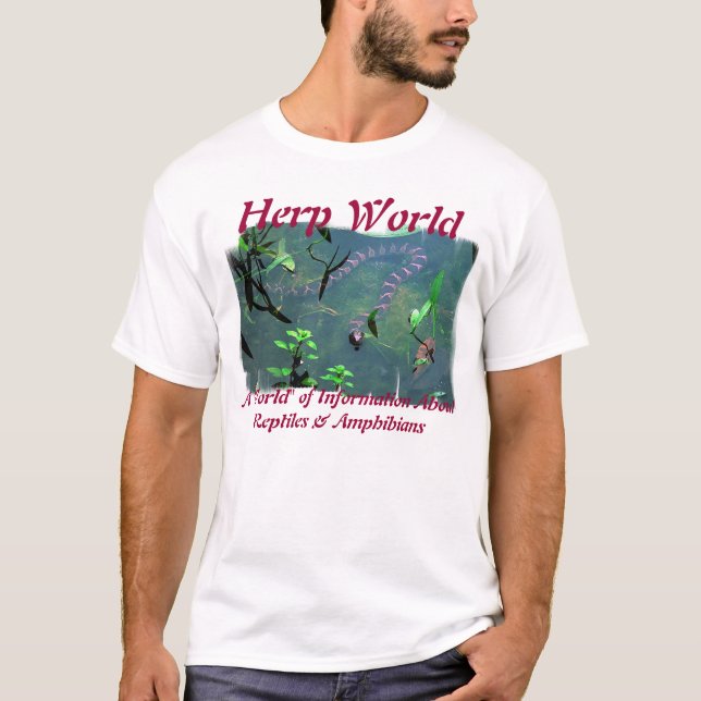 Herp Welt "Wasser-Schlange im wilden" T - Shirt (Vorderseite)
