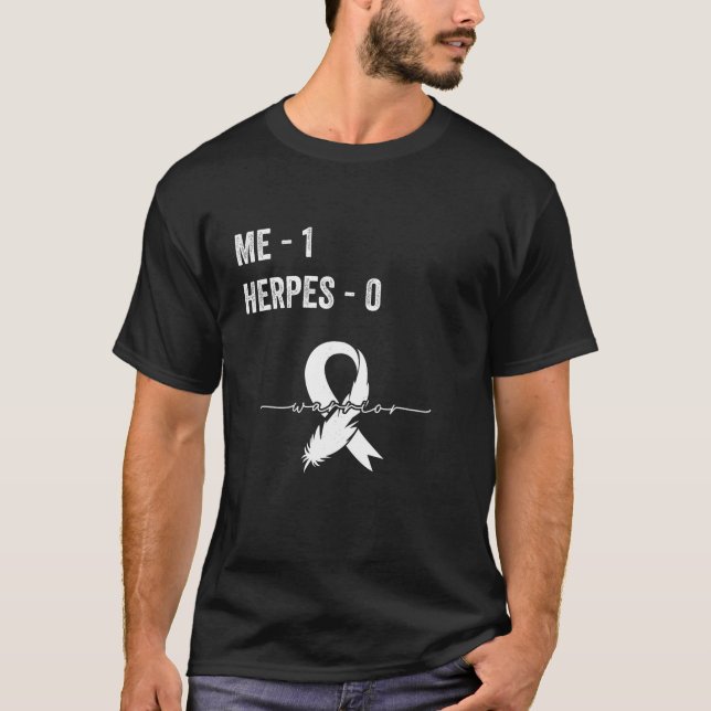Herpes Survivor Herpes Awareness Support Erholung T-Shirt (Vorderseite)