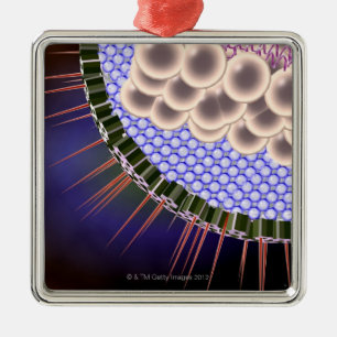 Herpes-Virus Ornament Aus Metall