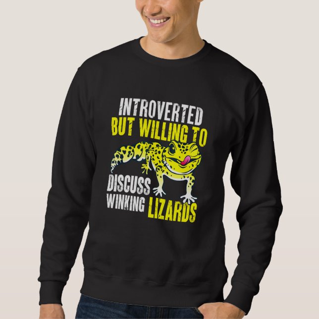 Herpetologe Echse Reptil Leopardgecko 1 Sweatshirt (Vorderseite)