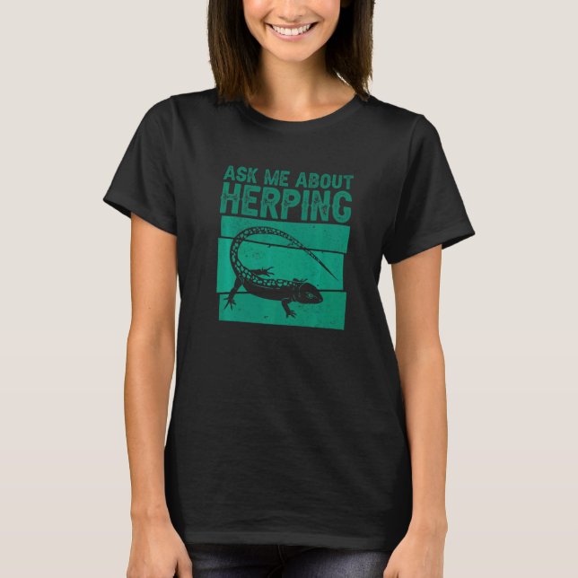Herpetologin Herpetology Herpetology Herp Fragte m T-Shirt (Vorderseite)