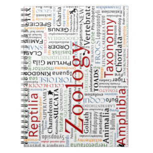 Herpetology in der Typografie Notizblock