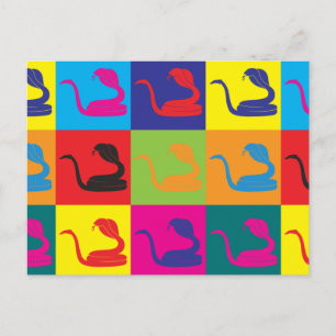 Herpetology Pop Art Postkarte