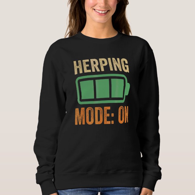 Herping-Modus bei Batterie-Design Sweatshirt (Vorderseite)