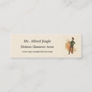 Herr Alfred Jingle von The Pickwick Papers Mini Visitenkarte