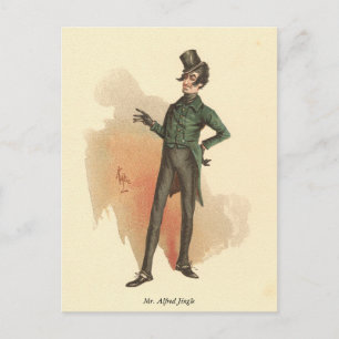 Herr Alfred Jingle von The Pickwick Papers Postkarte