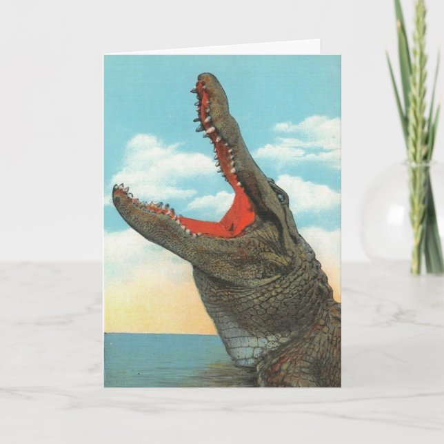 Herr Alligator Card Dankeskarte (Vorderseite)