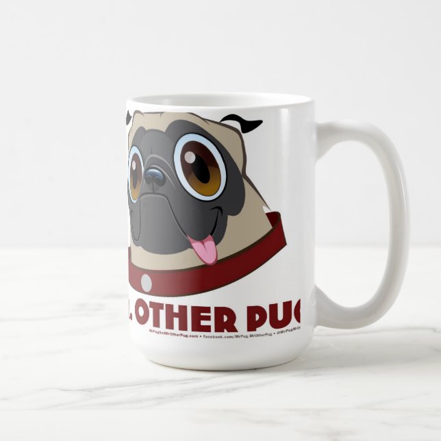 Herr. Andere Mops-Tasse Kaffeetasse (Rechts)