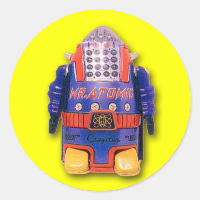 Herr Atomic Robot Stickers (Blatt von 6) (Vorderseite)