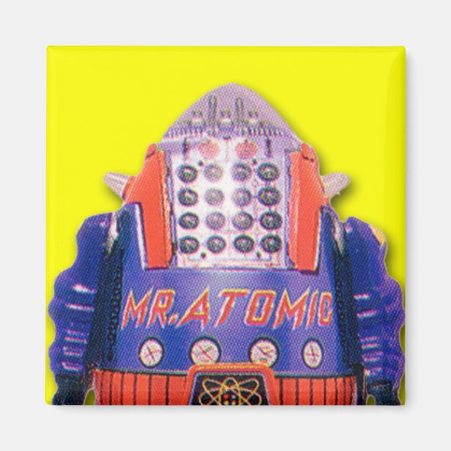 Herr Atomic Toy Robot Square Magnet (Vorne)
