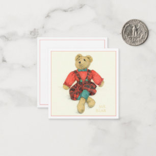 HERR BEAR 2,5" Square Flat Card Mitteilungskarte