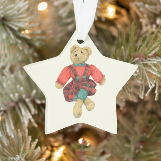 HERR BEAR Acrylic Star Ornament (Baum)