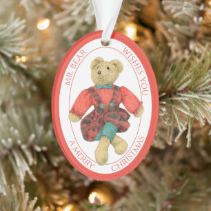 HERR BEAR Akrylorische Ovale Ornamente + Text