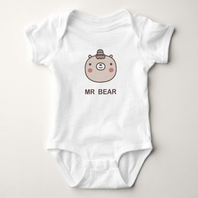 Herr Bear Baby Strampler (Vorderseite)