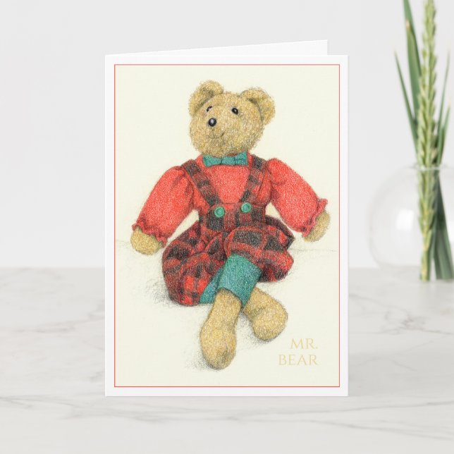 HERR BEAR Christmas Card Dankeskarte (Vorderseite)
