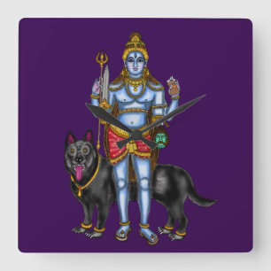 Herr Bhairava Wanduhr