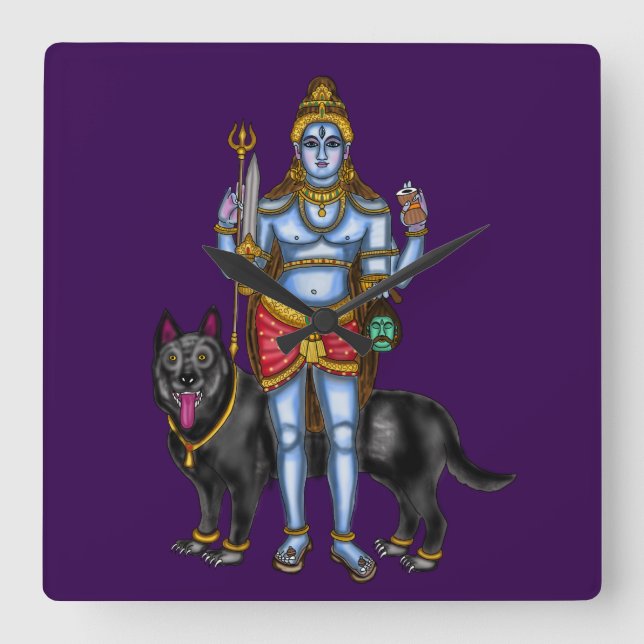 Herr Bhairava Wanduhr (Vorderseite)