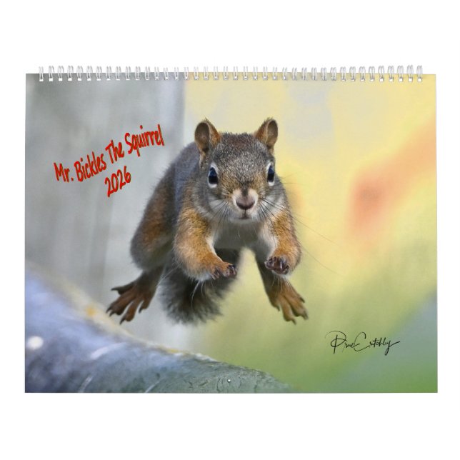 Herr Bickles Das Eichhörnchen 2026 Kalender groß  (Titelbild)