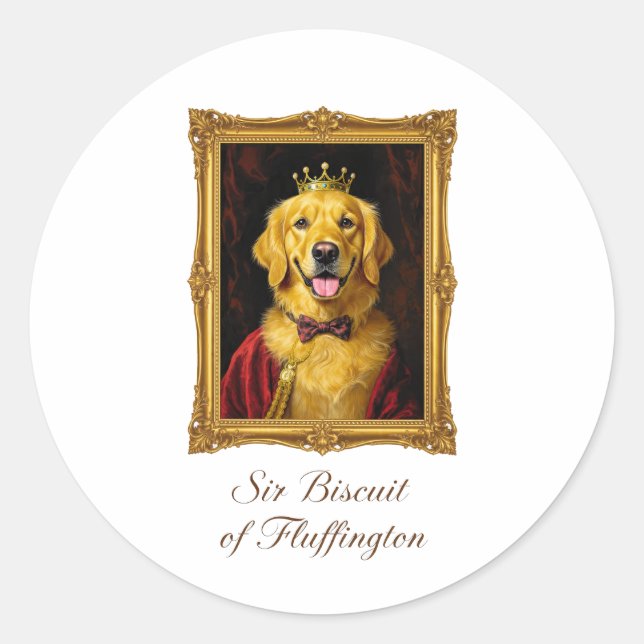 Herr Biscuit von Fluffington Runder Aufkleber (Vorderseite)