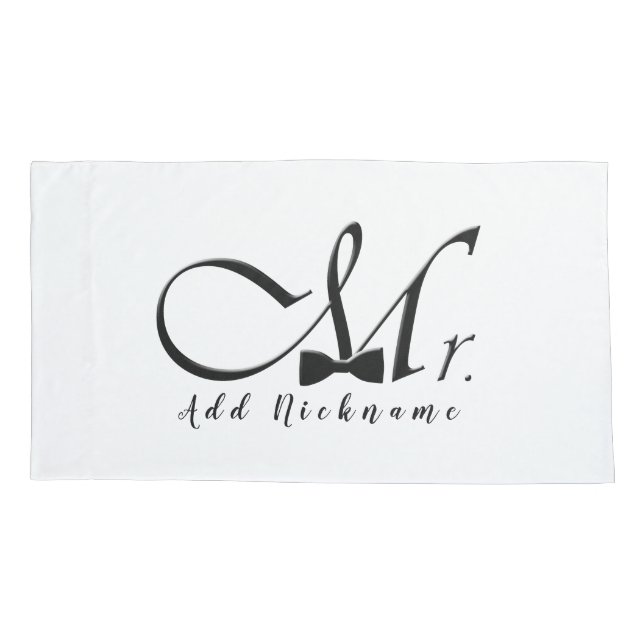 Herr Bow Krawatte Kissenbezug (Rückseite)