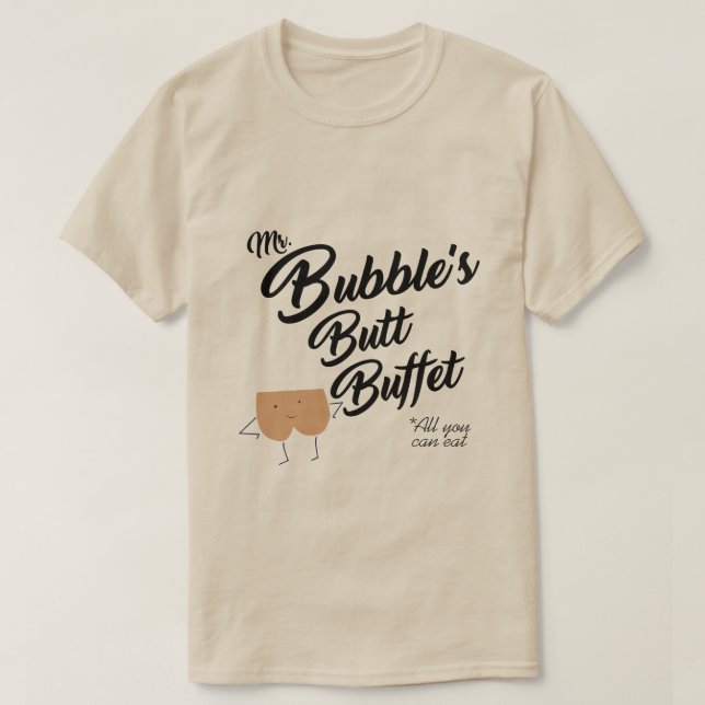 HERR BUBBLE'S HINTERN BUFFET T-Shirt (Design vorne)