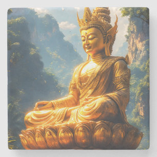 Herr Buddha des Goldenen Landes Steinuntersetzer