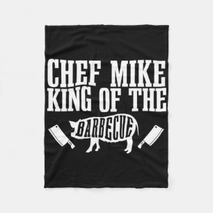 Herr Chef Mike ist der König des Barbecue Bbq Gril Fleecedecke