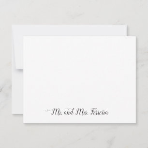 Herr Chic Blush Pink Couple Newlywed Polka Dot Mitteilungskarte