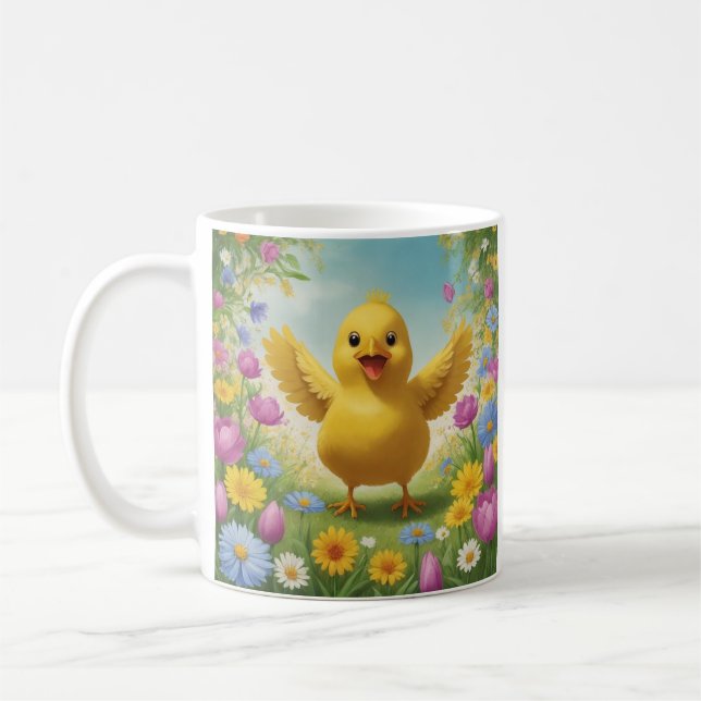 Herr Chicken sagt guten Morgen Kaffeetasse (Links)