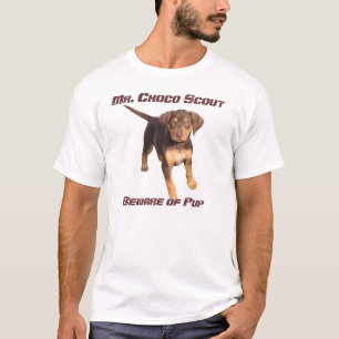 Herr Choco Scout: Passen Sie vom Welpen auf T-Shirt