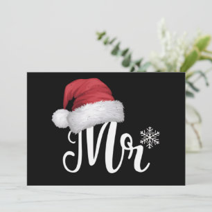 Herr Claus Couples Matching Christmas Pajamas Sant Feiertagskarte