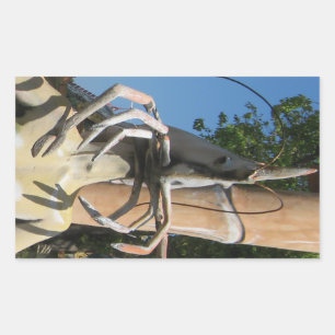 Herr Crustacean AKA Lobster Leiter ... Buddhist He Rechteckiger Aufkleber