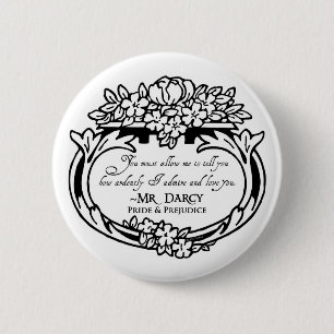 Herr Darcy Loves und bewundert Button