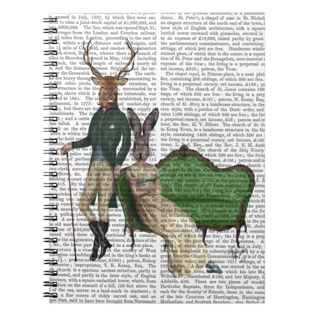 Herr Deer und Frau Rabbit Notizblock (Vorderseite)