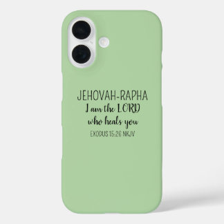 Herr, der heilt, hellgrün, einfache christliche iPhone 16 hülle