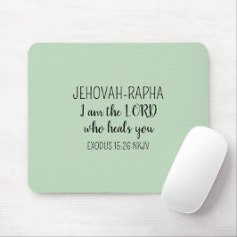 Herr, der heilt, hellgrün, einfache christliche Sy Mousepad