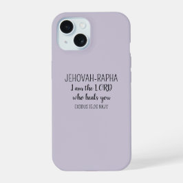 Herr, der heilt, helllila einfaches Christentum iPhone 15 Hülle