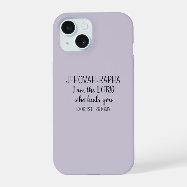 Herr, der heilt, helllila einfaches Christentum iPhone 15 Hülle (Rückseite)