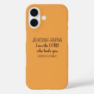 Herr, der heilt, Orange Simple Christian iPhone 16 Hülle